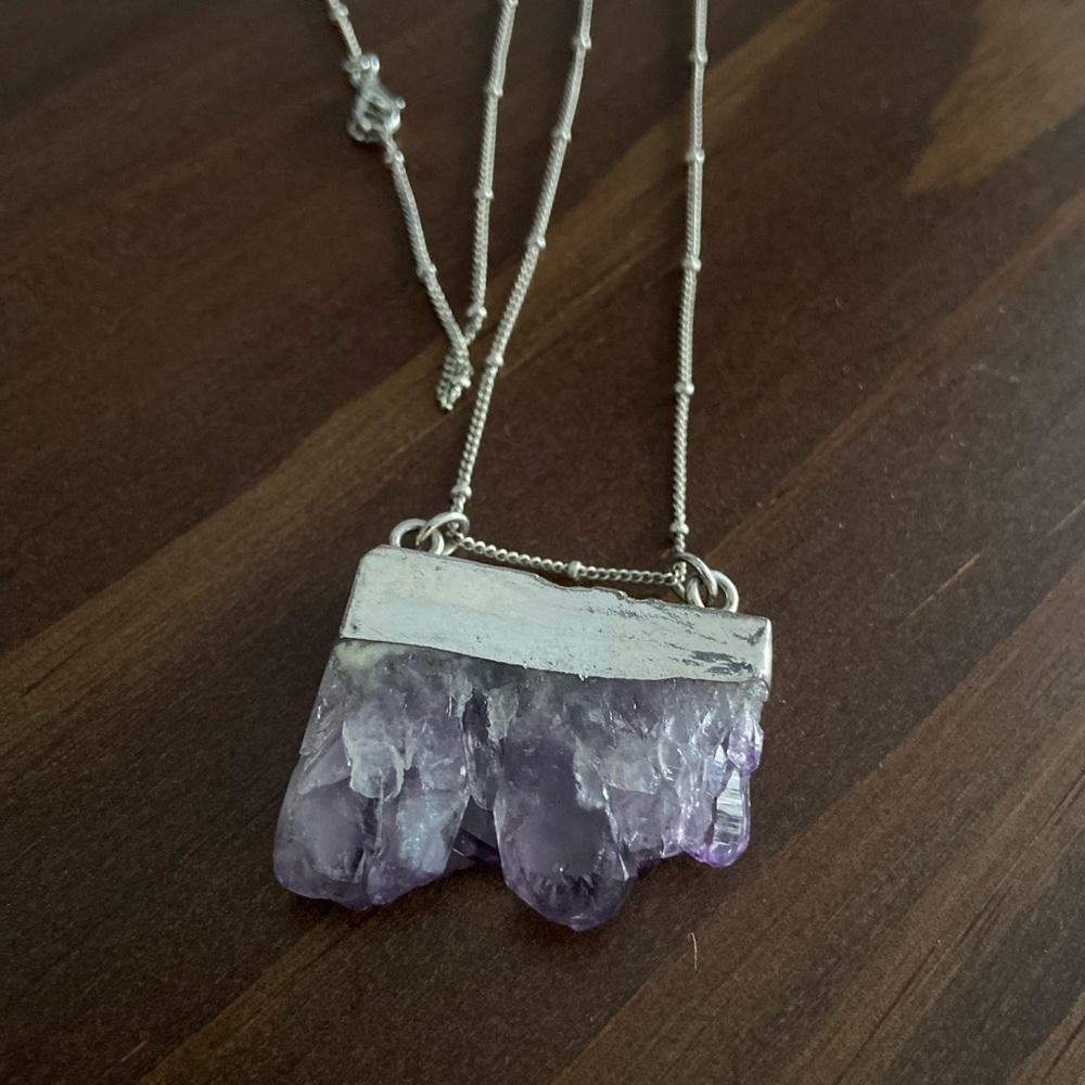 Crystal purple necklace